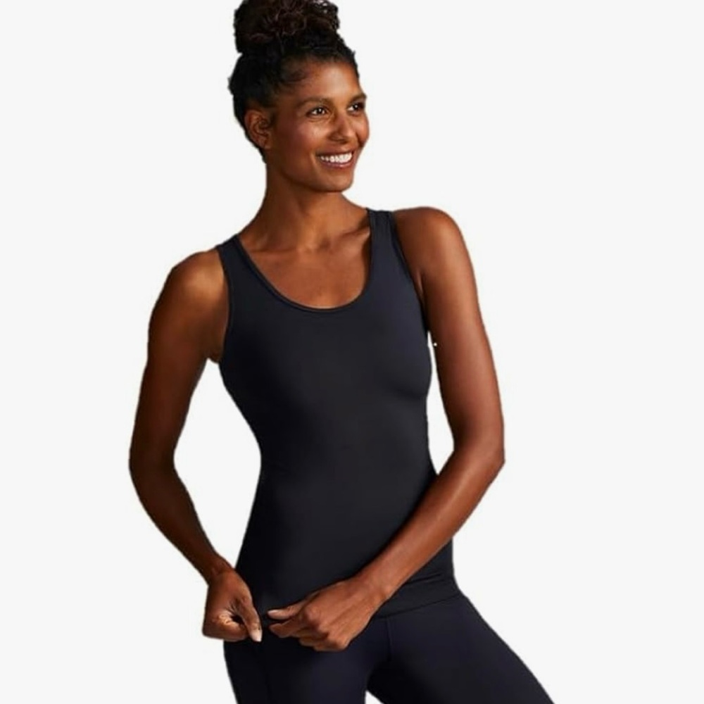 Tommie Copper Lower Back Support Tank - - Black - Sz L 🖤